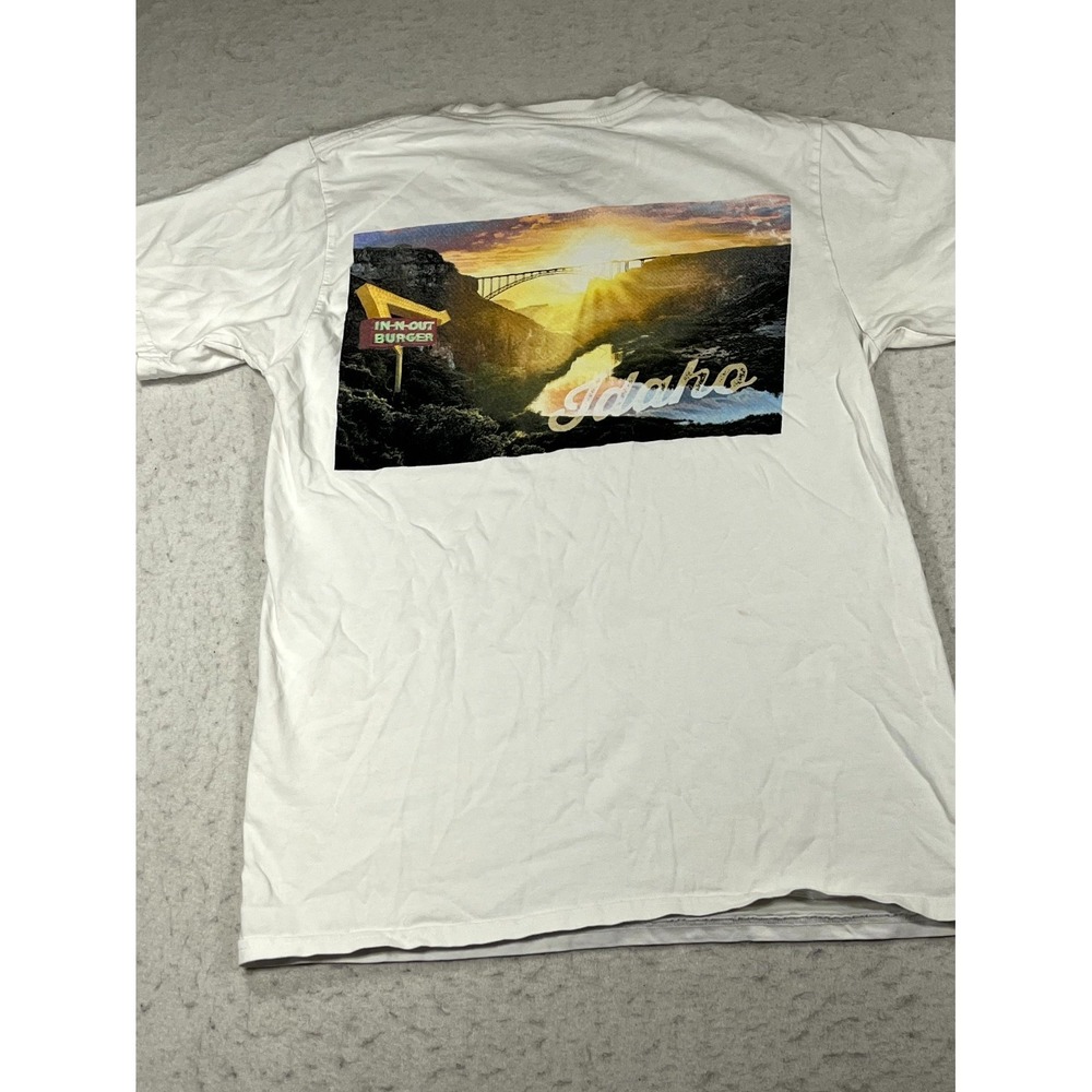 In N Out Burger Loomis Idaho T Shirt Mens Small White Graphic Preshrunk Cotton - Picture 8 of 11